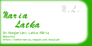 maria latka business card